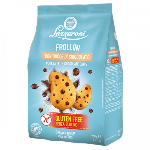 Glutenfria Frollini gocce cioccolato 200 g Lazzaroni - 1