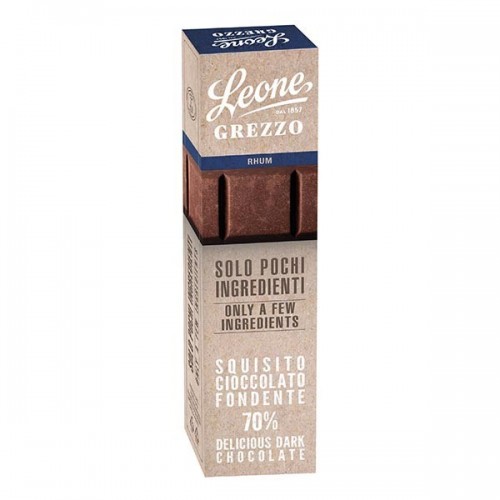 Cioccolato Barretta Grezzo RUM 40 g Leone - 1