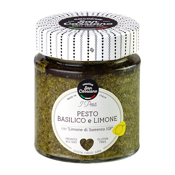 Pesto Basilico con "Limone di Sorrento IGP" 130 g Cascina S. Cassiano - 1