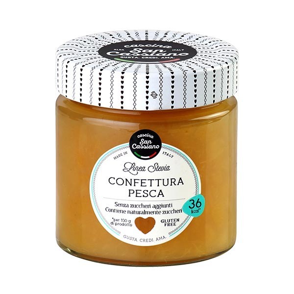 Confettura Stevia Pesca 200 g Cascina S. Cassiano - 1