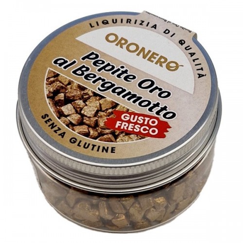 Oronero Liquirizia Pepite Oro al Bergamotto 70 g Sirea Liquirizia - 1