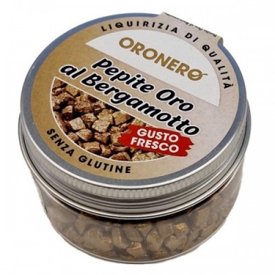 Oronero Liquirizia Pepite Oro al Bergamotto 70 g Sirea Liquirizia - 1